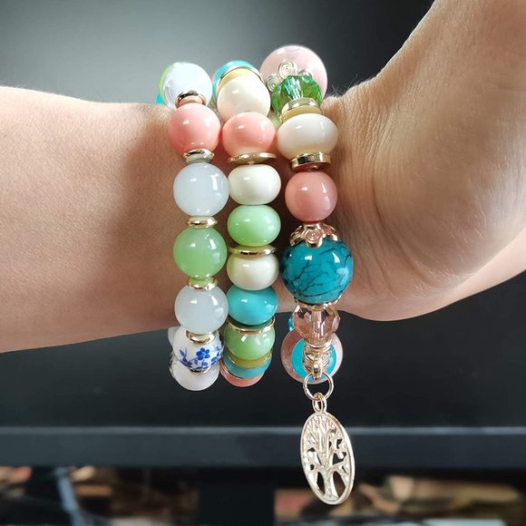 New Bohemian Bracelets for Women Stretch Multilayer Colorful Beads Brace… - Picture 4 of 9